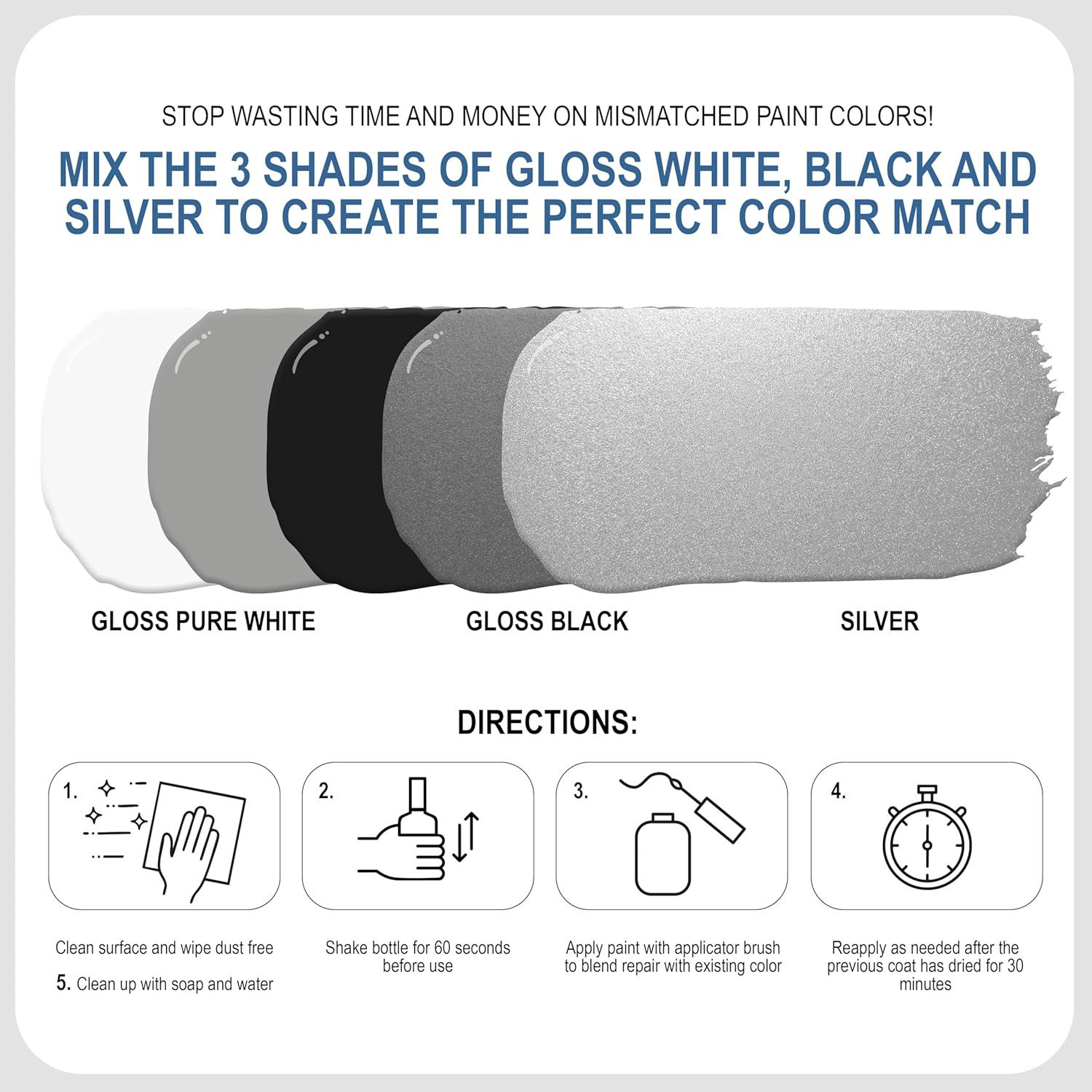 Gloss Appliance Touch-Up Colored Paint Pen Kit – Stove, Refrigerator, Washer
