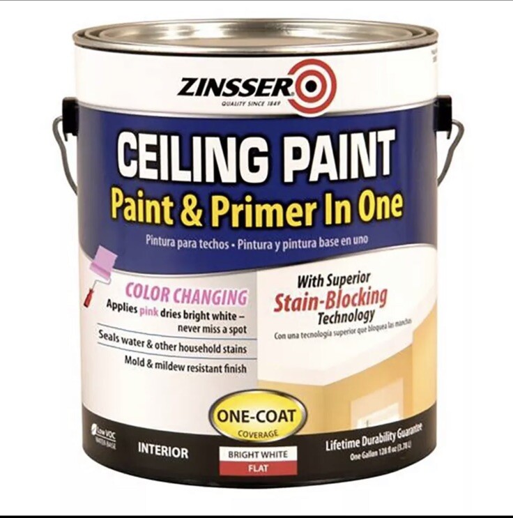 Zinsser 260967 White Ceiling Paint and Primer All in One gal