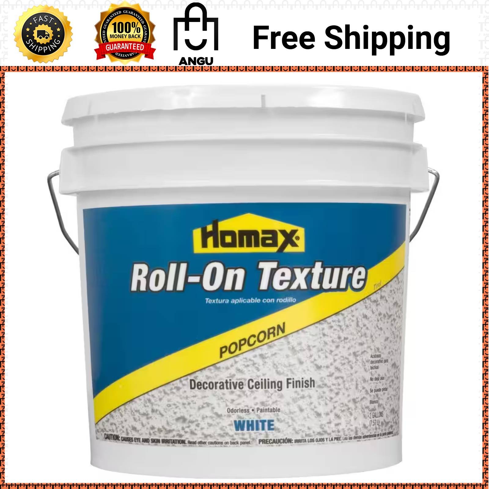 Homax 2 gal. White Popcorn Roll-On Texture Decorative Ceiling Finish