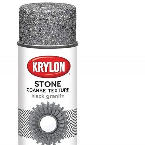 Krylon K18201 Coarse Stone Texture Finish Spray Paint, Black Assorted Colors