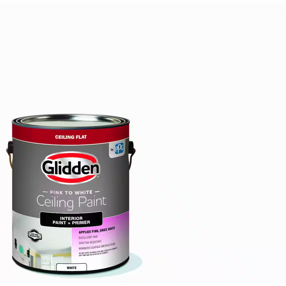1 Gal. Bright White Interior Flat EZ Track Ceiling Paint