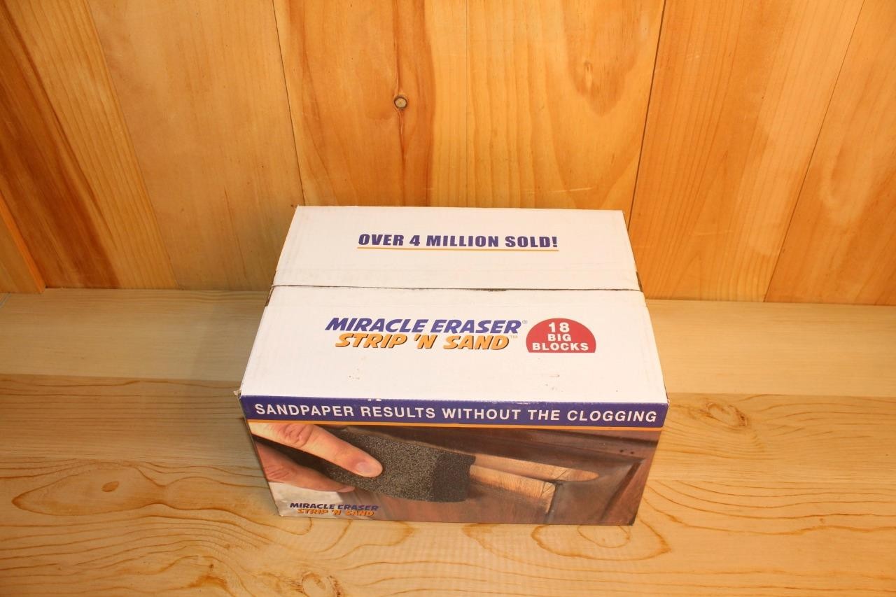 Vintage Miracle Eraser Strip ‘N Sand Paint Remover ~ Large Unopened 18 Piece Box