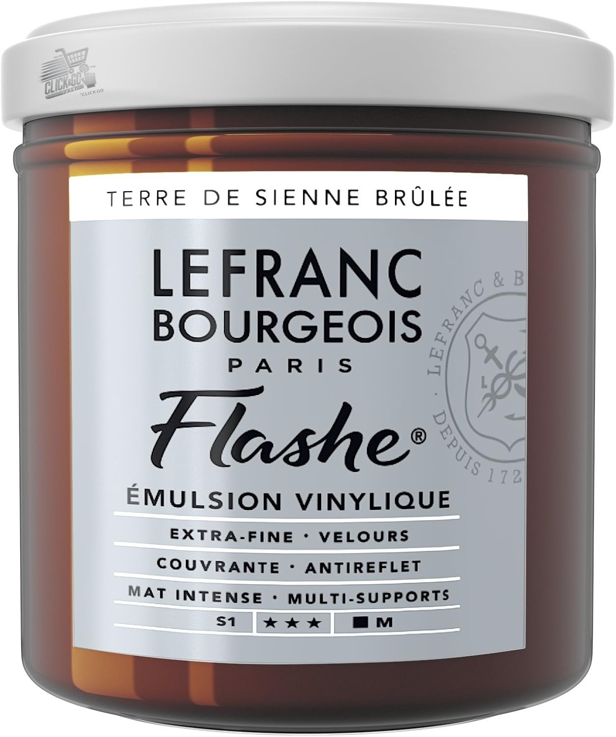 LEFRANC BOURGEOIS VINYL ACRYLIC FLASHES 125ML TERRA DI SIENA BURNT TOASTED