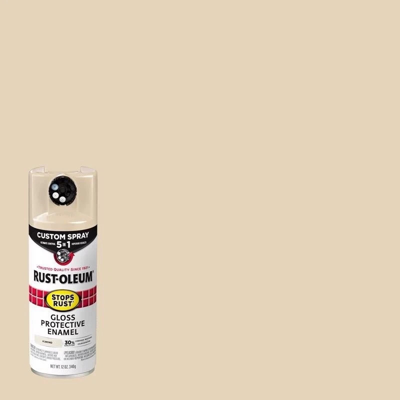 5 Pack. Rust-Oleum Custom Spray 5-in-1 Almond 12 oz Adjustable Spray