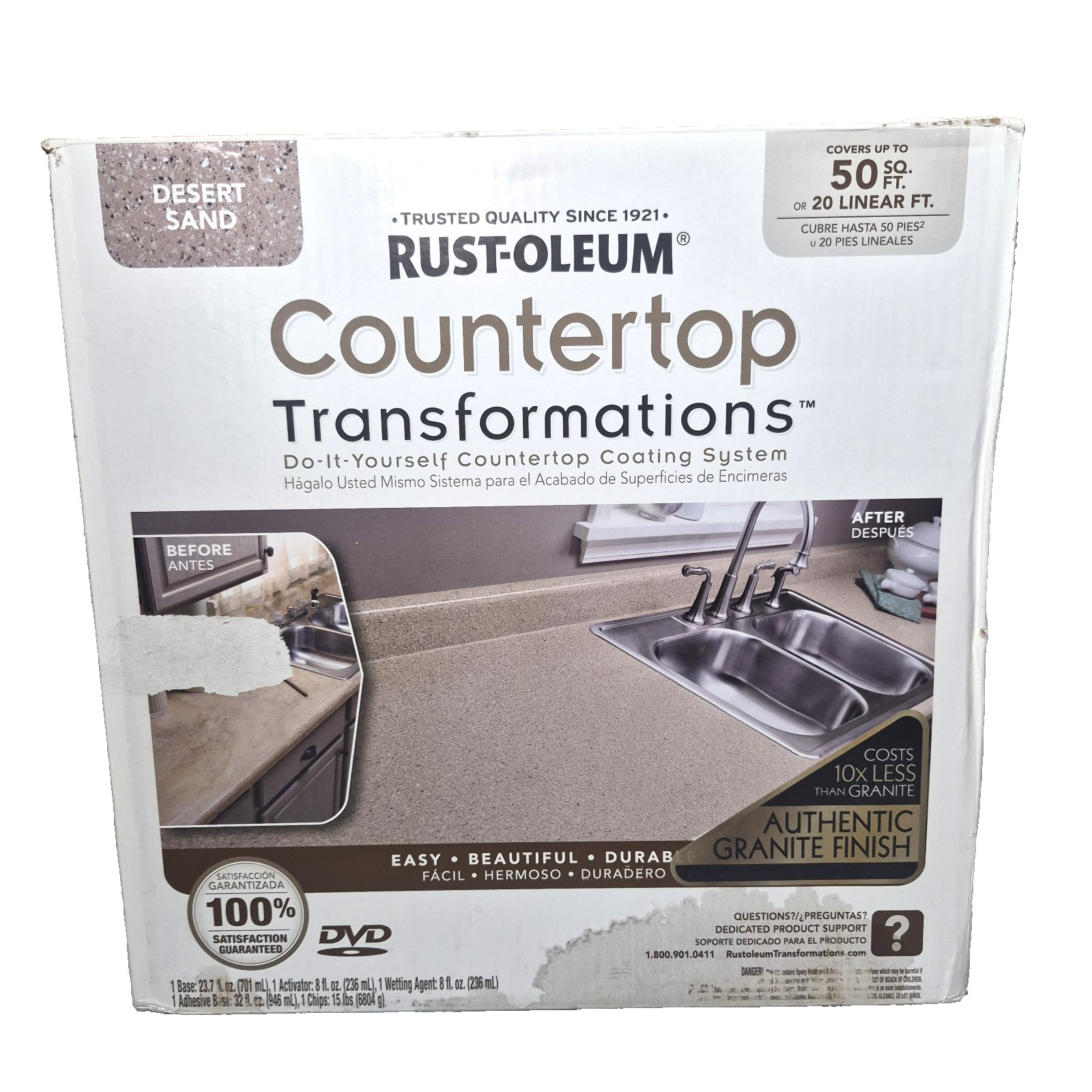 RUSTOLEUM DESERT SAND TRANSFORMATIONS COUNTERTOP REFINISHING SYSTEM