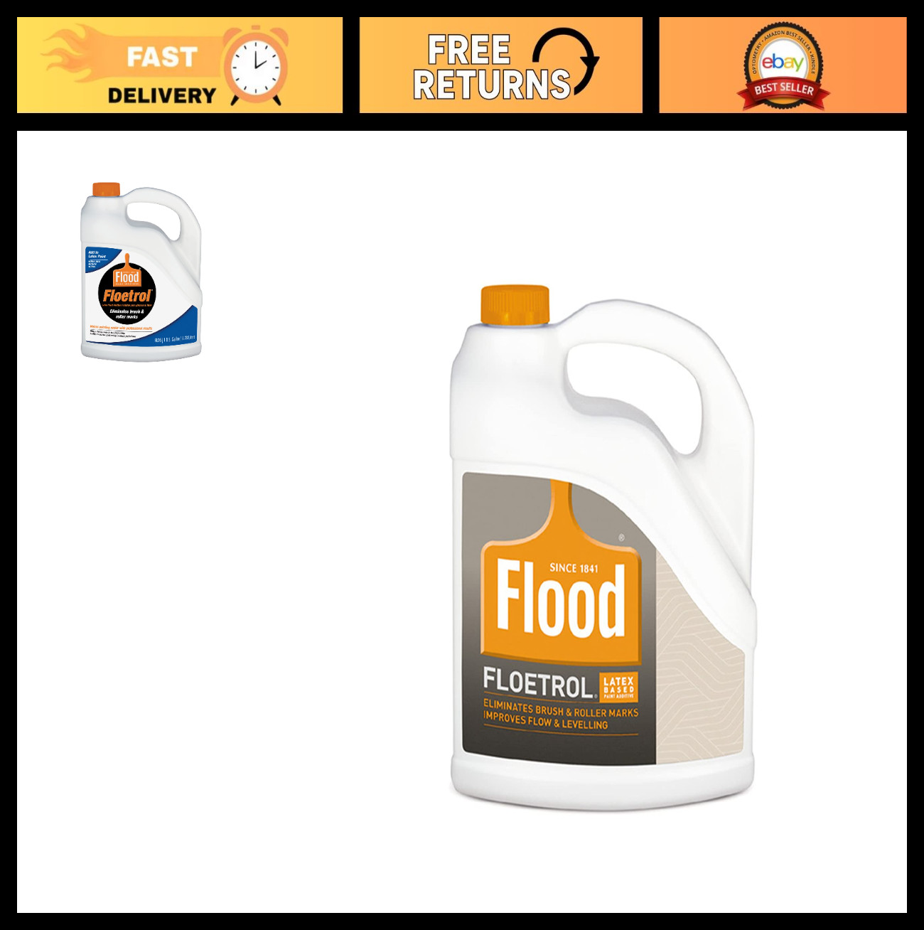 1 Gallon Floetrol Additive for Paint – 128 Fl Oz, Improves Flow & Finish