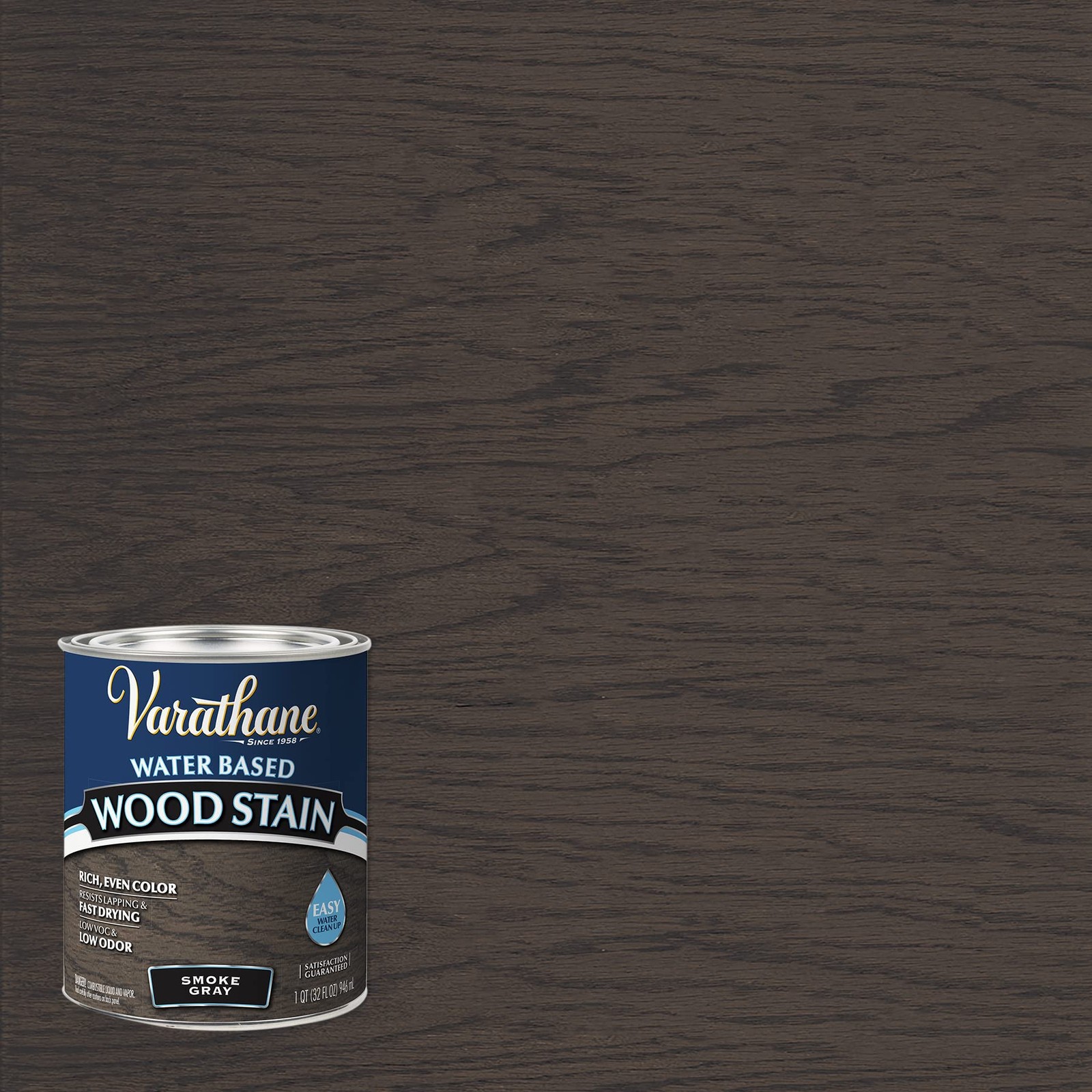 Varathane Water Based Smoke Gray Wood Stain Quart Pack Of 2 Low Odor Fast Drying