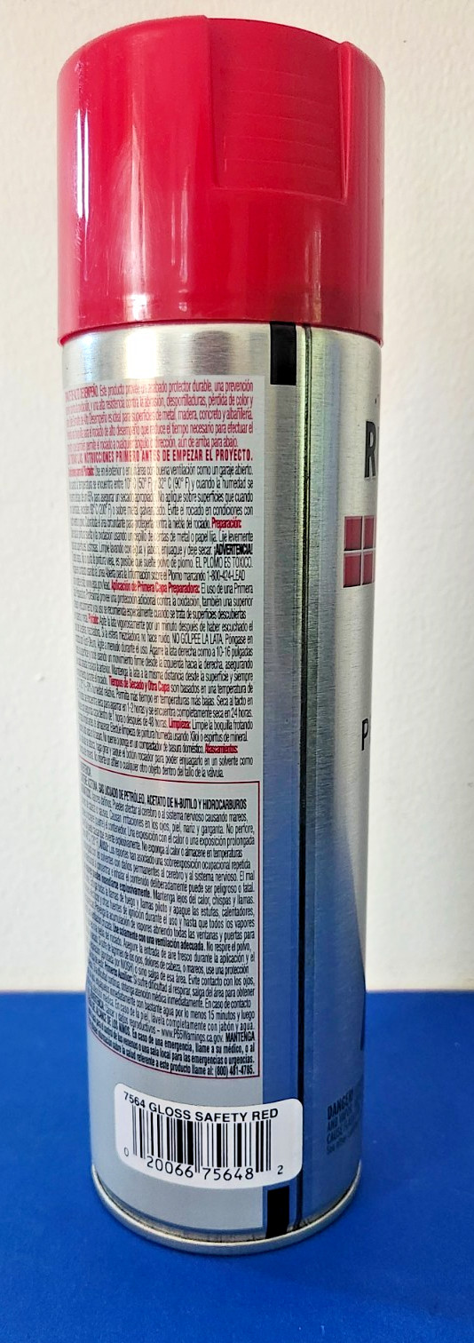Rust Oleum Professional 15 Oz Gloss Safety Red Enamel Spray Paint For Metal Wood