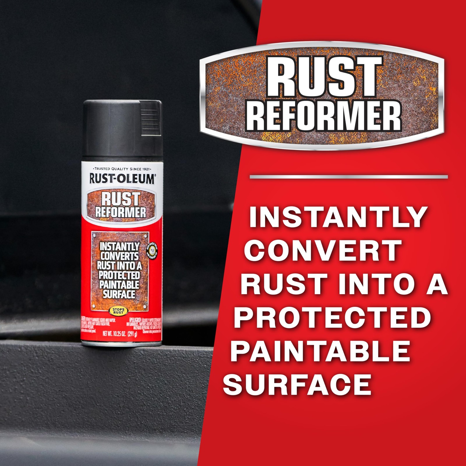 Rust-Oleum 248658-6PK Stops Rust Reformer Spray 1 Count (Pack of 6), Black