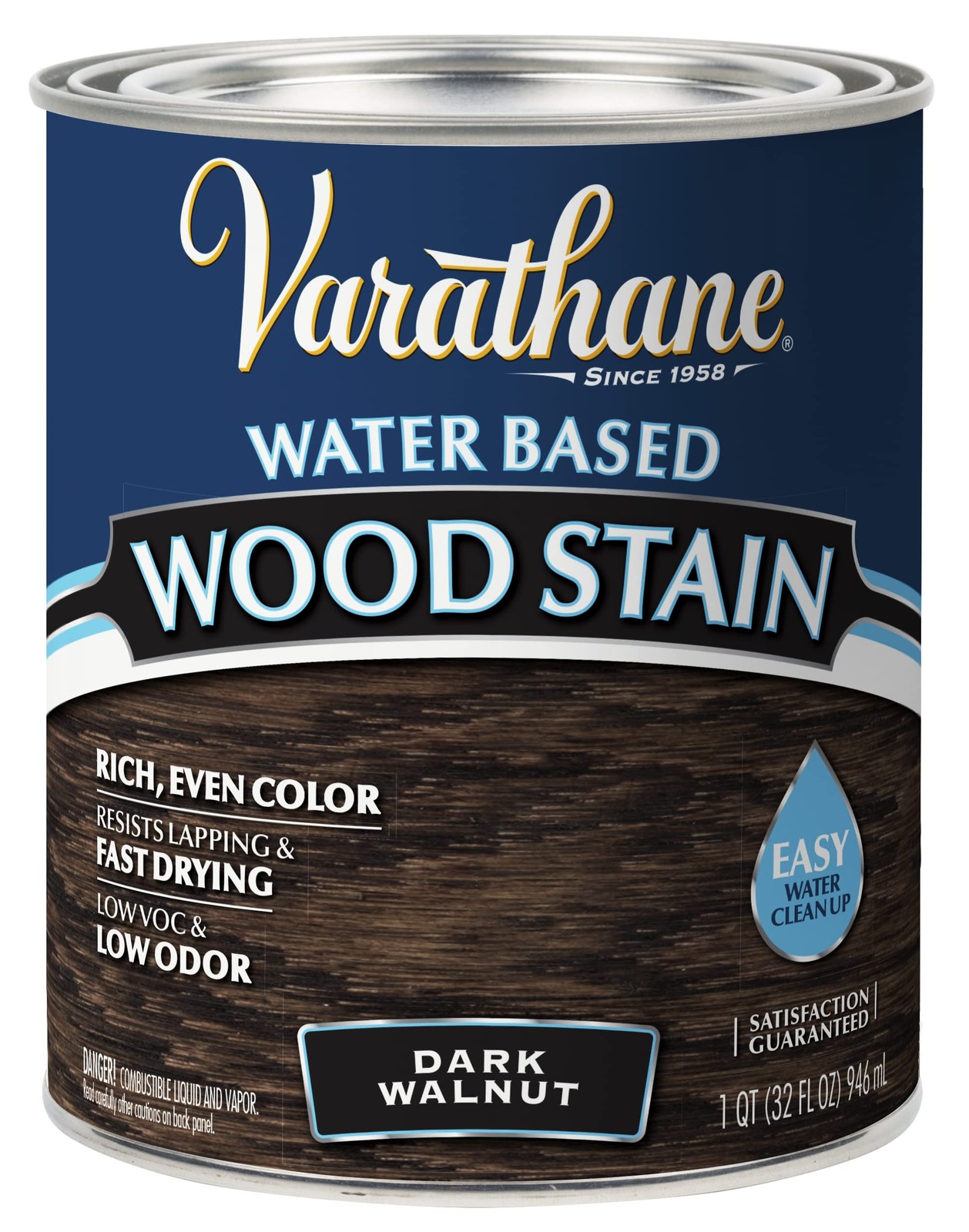 Varathane Dark Walnut Wood Stain Quart Pack Of 2 Low Odor Fast Drying