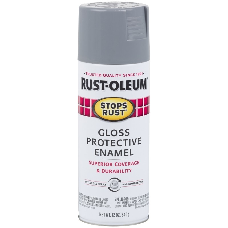 Rust-Oleum 7786830 Rust Preventative Spray Paint, Gloss, Smoke Gray, 12 oz, Can
