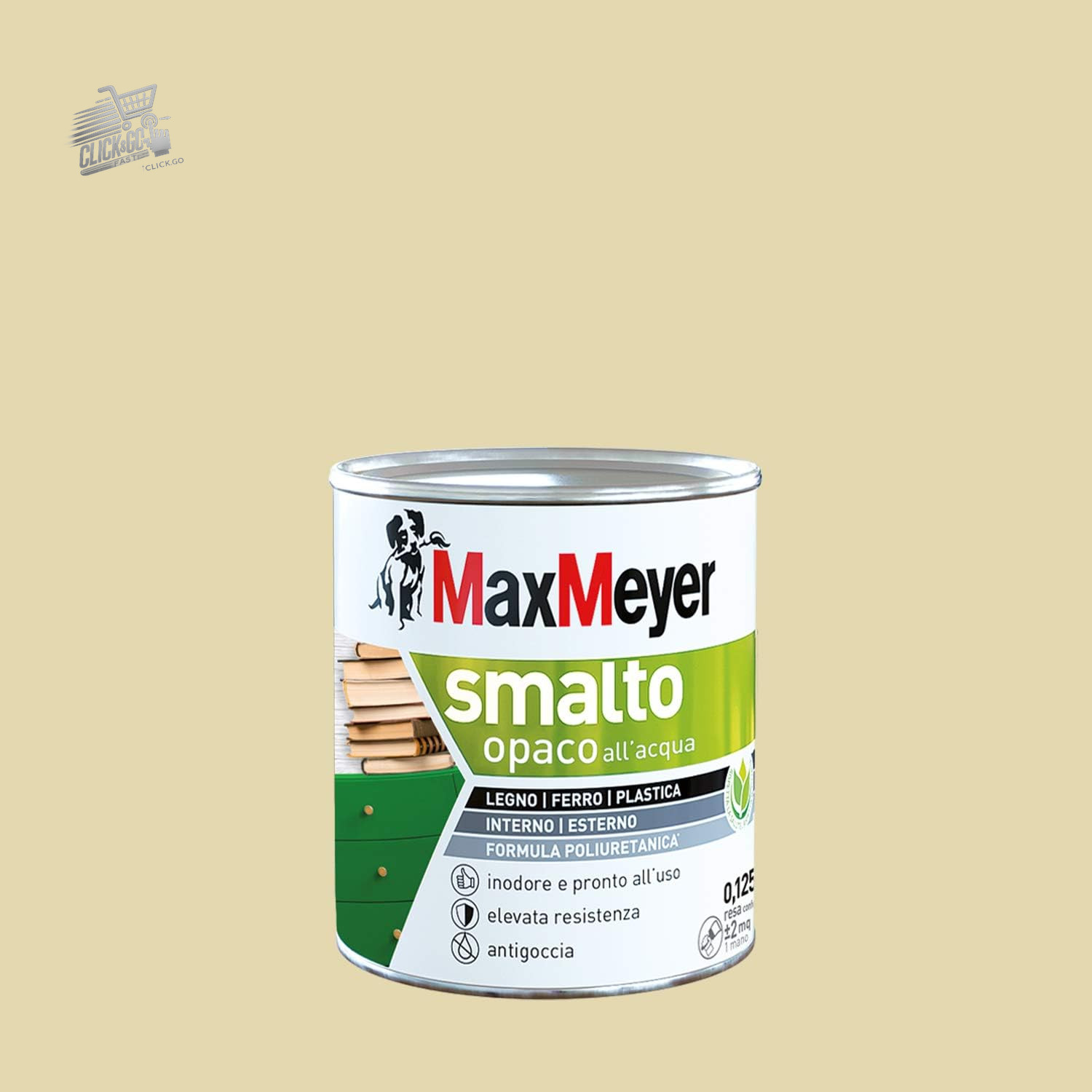 MAXMEYER MATT WHITE CREAM WOOD IRON PVC POLYURETHANE WATER ENAMEL 125ML