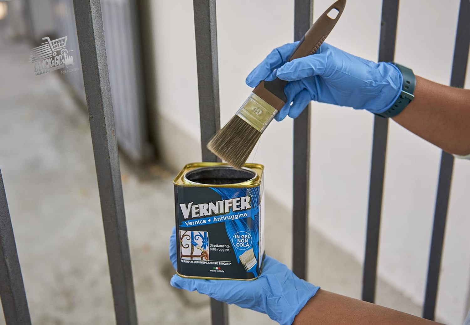 White Satin Gel Anti-Rust Enamel Interior Outdoor Iron Wood Vernifer 75