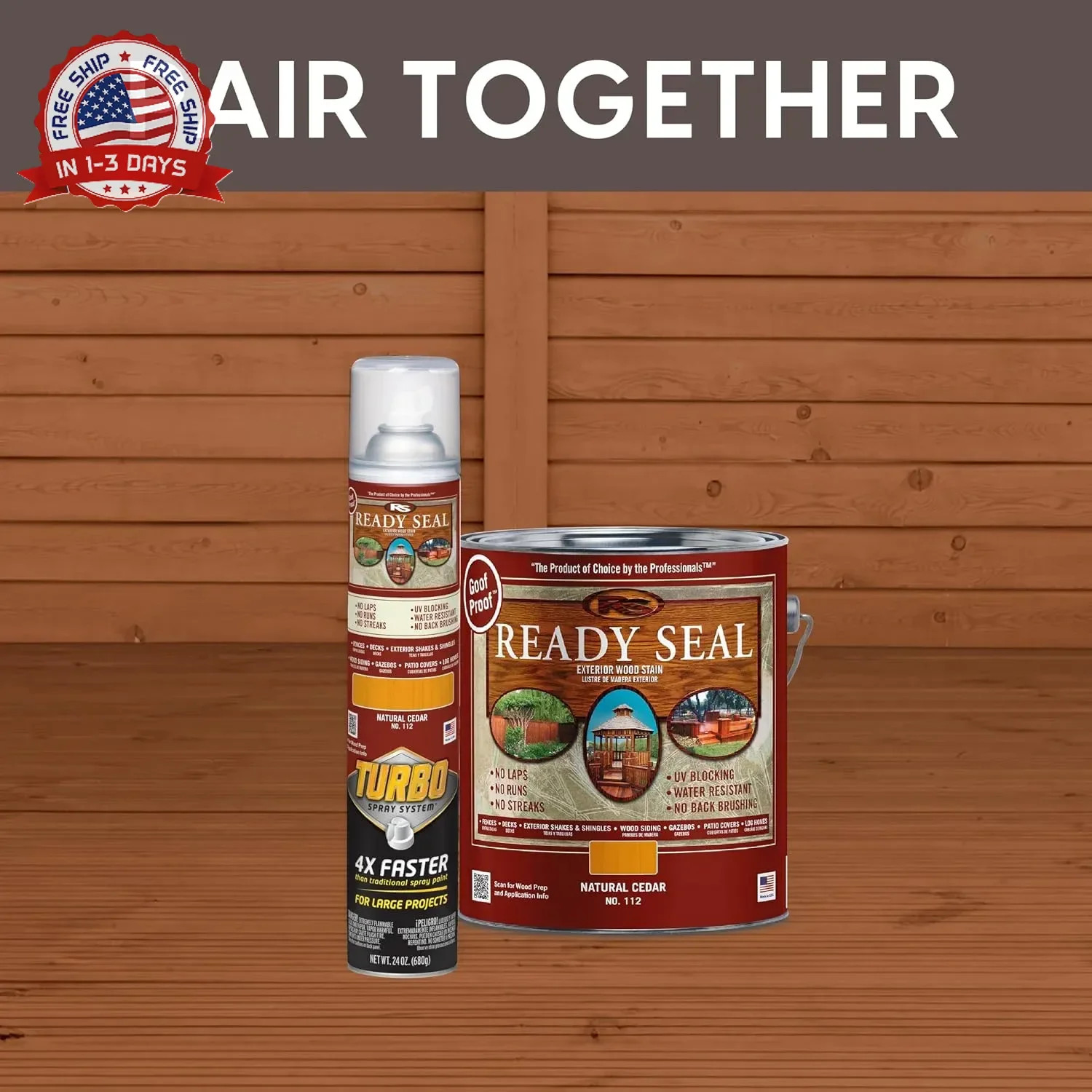 Ready Seal Exterior Wood Stain | Turbo Spray System | Professional Grade Oil-Bas