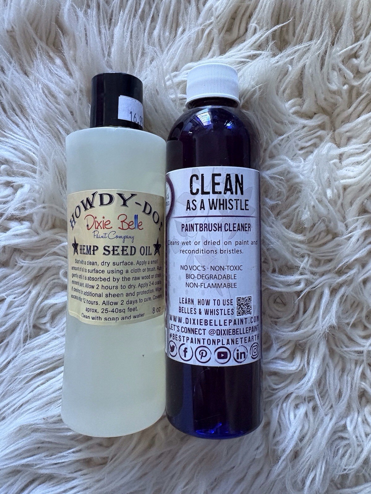 Dixie Belle Howdy Do Hemp Oil and Clean as a Whistle Paintbrush Cleaner Lot NEW