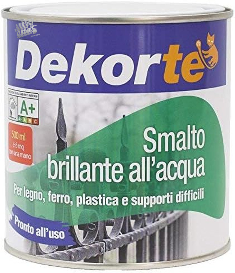 Dekortè Glossy Bright Red Water Enamel 500ml Interior Outdoor Paint Multisu