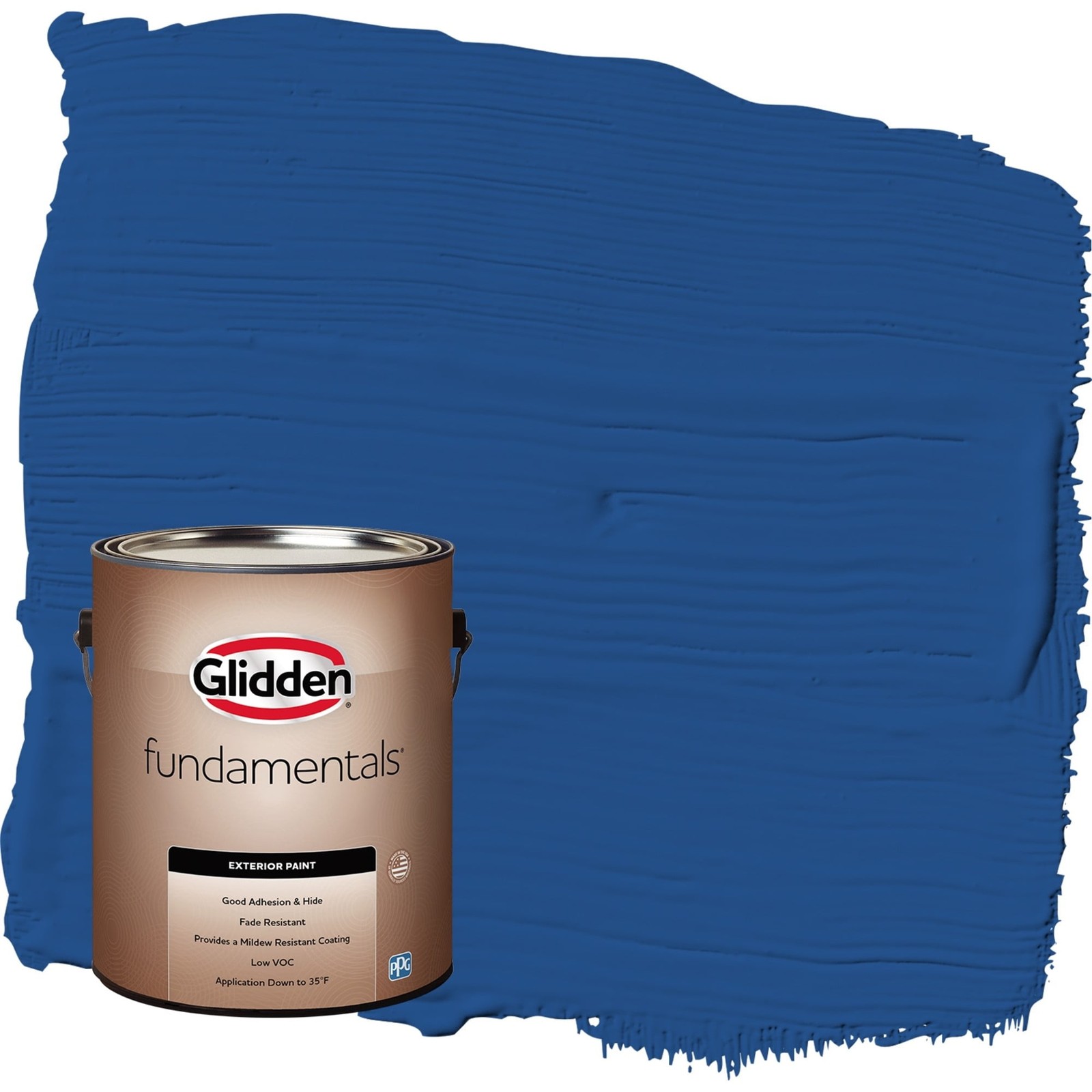 Fundamentals Brilliant Blue / Blue Flat Exterior Paint 1 Gallon