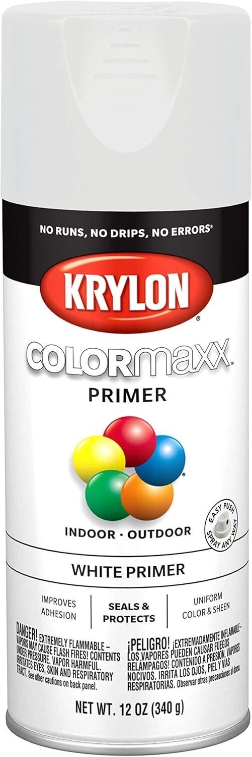 High-Performance 12 oz White Spray Primer – Quick Drying & Easy Application