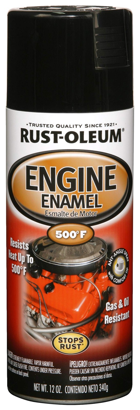 Rust Oleum Engine Enamel Spray Paint 12 oz Gloss Black