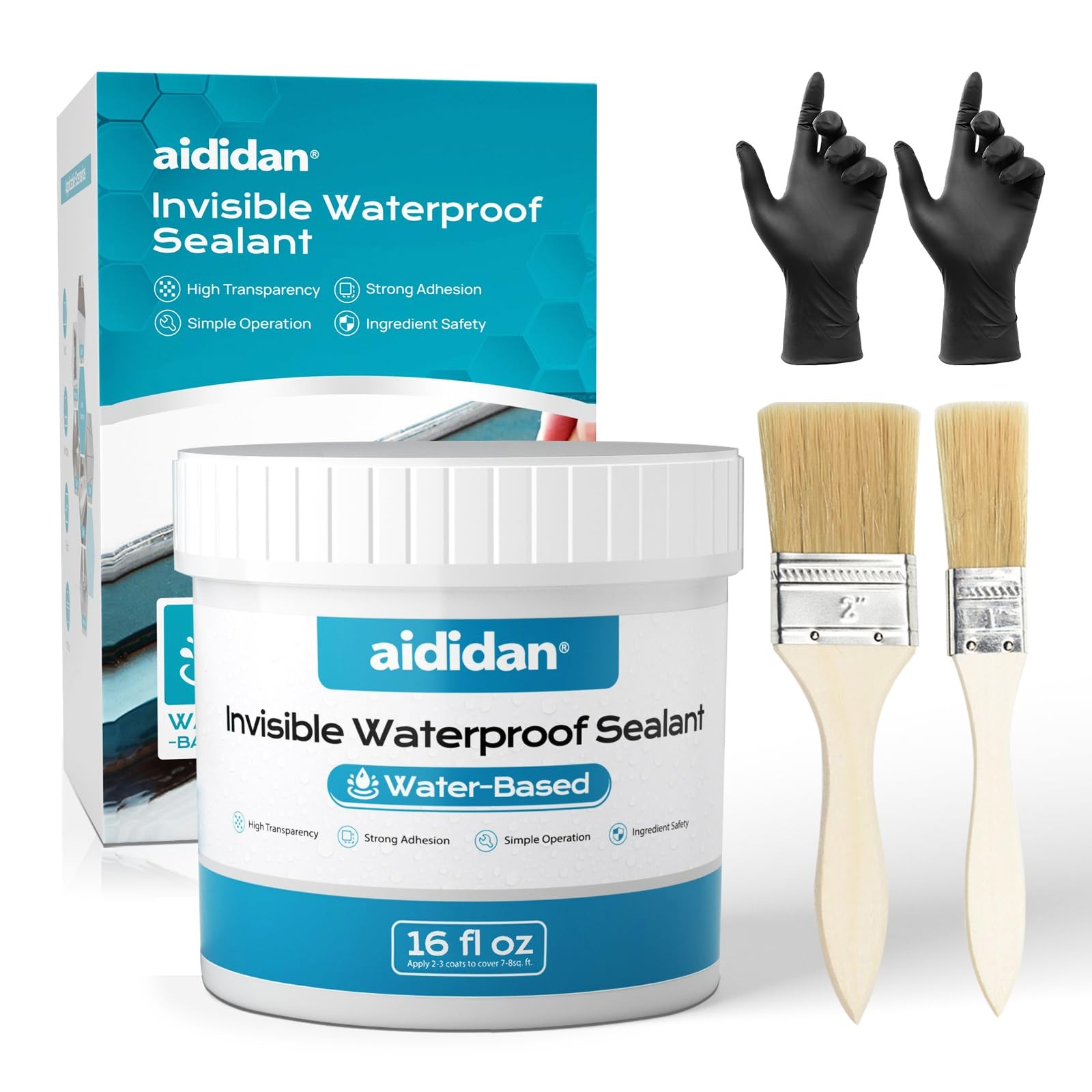 Transparent Waterproof Coating, Indoor & Outdoor 16 fl oz,