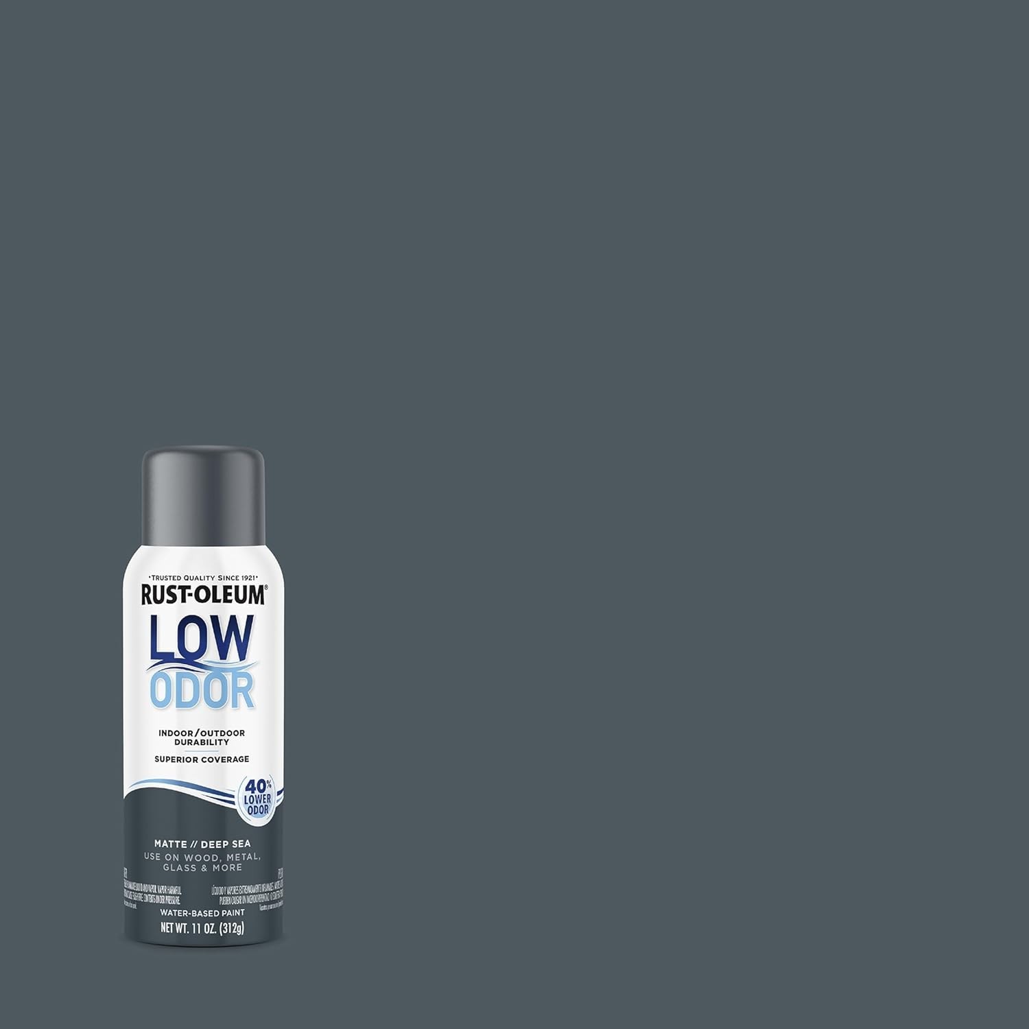 Low Odor Spray Paint 11oz Matte Deep Sea Color 6 Pack