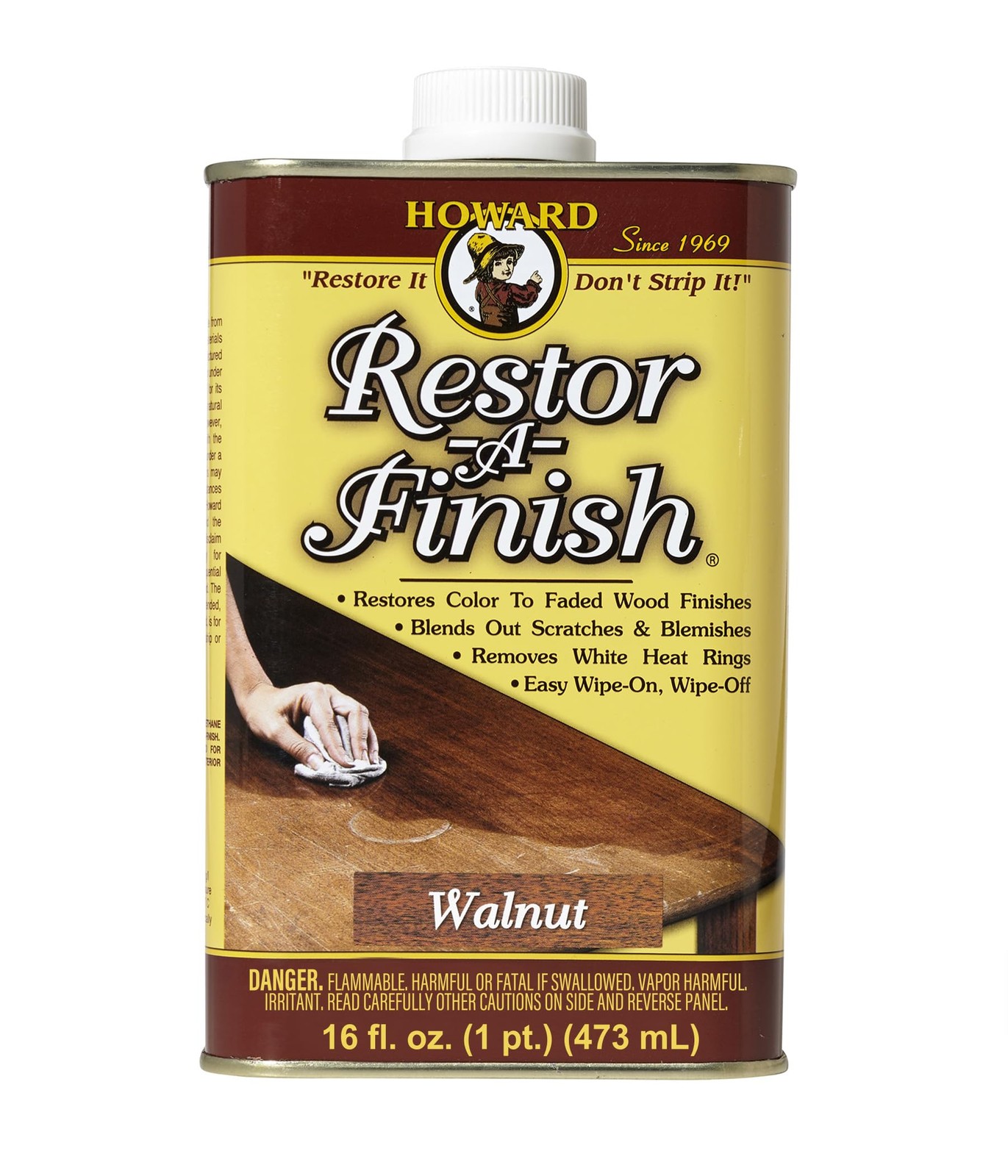Howard Products RF4016 RF3016 Restor-A-Finish, 16 oz, Walnut, 16 Walnut