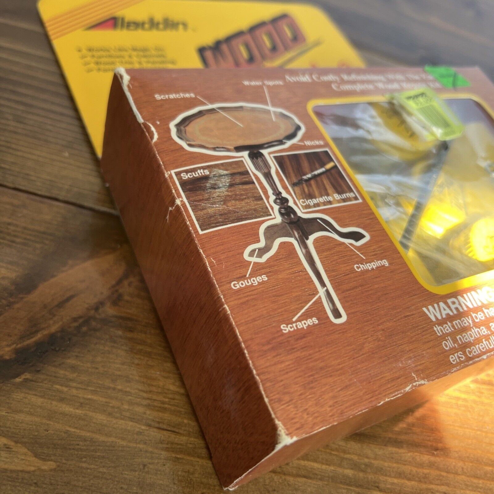 NEW Aladdin Wood Magic Repair Kit Sealed 1985 Furniture Cabinets Formica RARE
