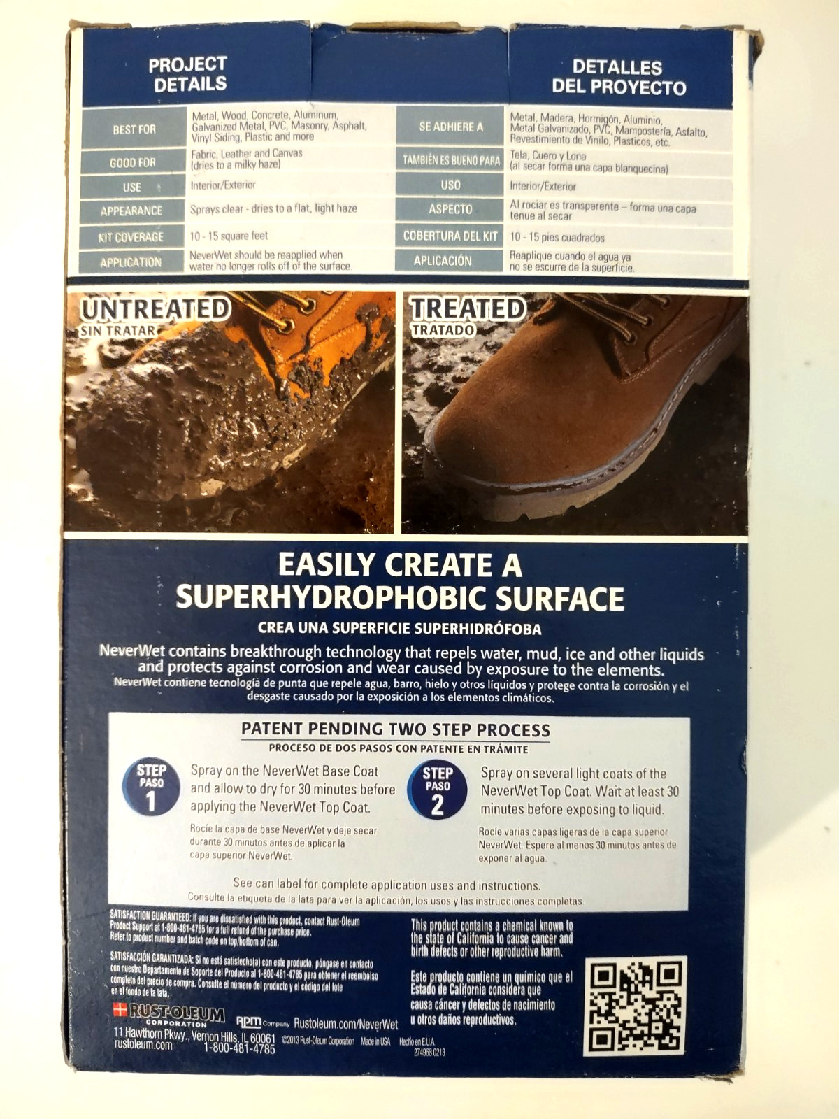 Rust-Oleum NeverWet Multi-Surface Liquid Repelling Treatment Frosted Clear