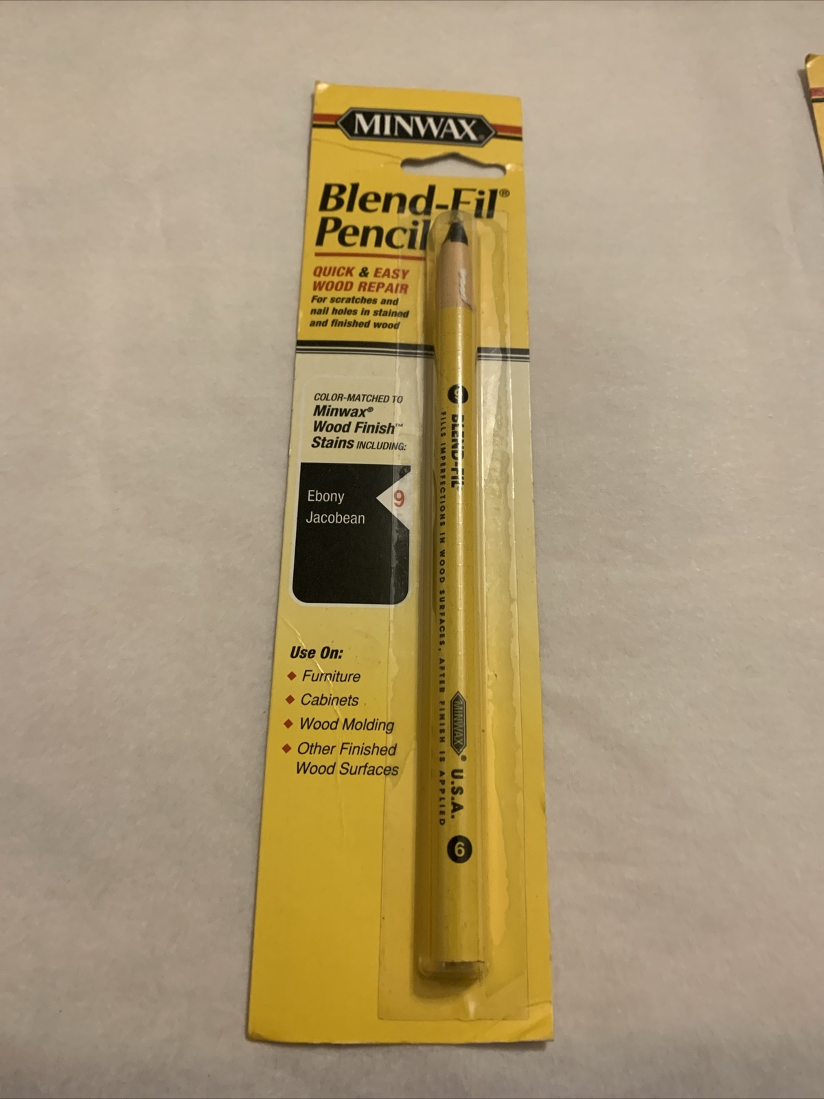 Minwax Blend-Fil Pencil #9 EBONY ~ Quick & Easy Touch-Up Wood Repair #T439000