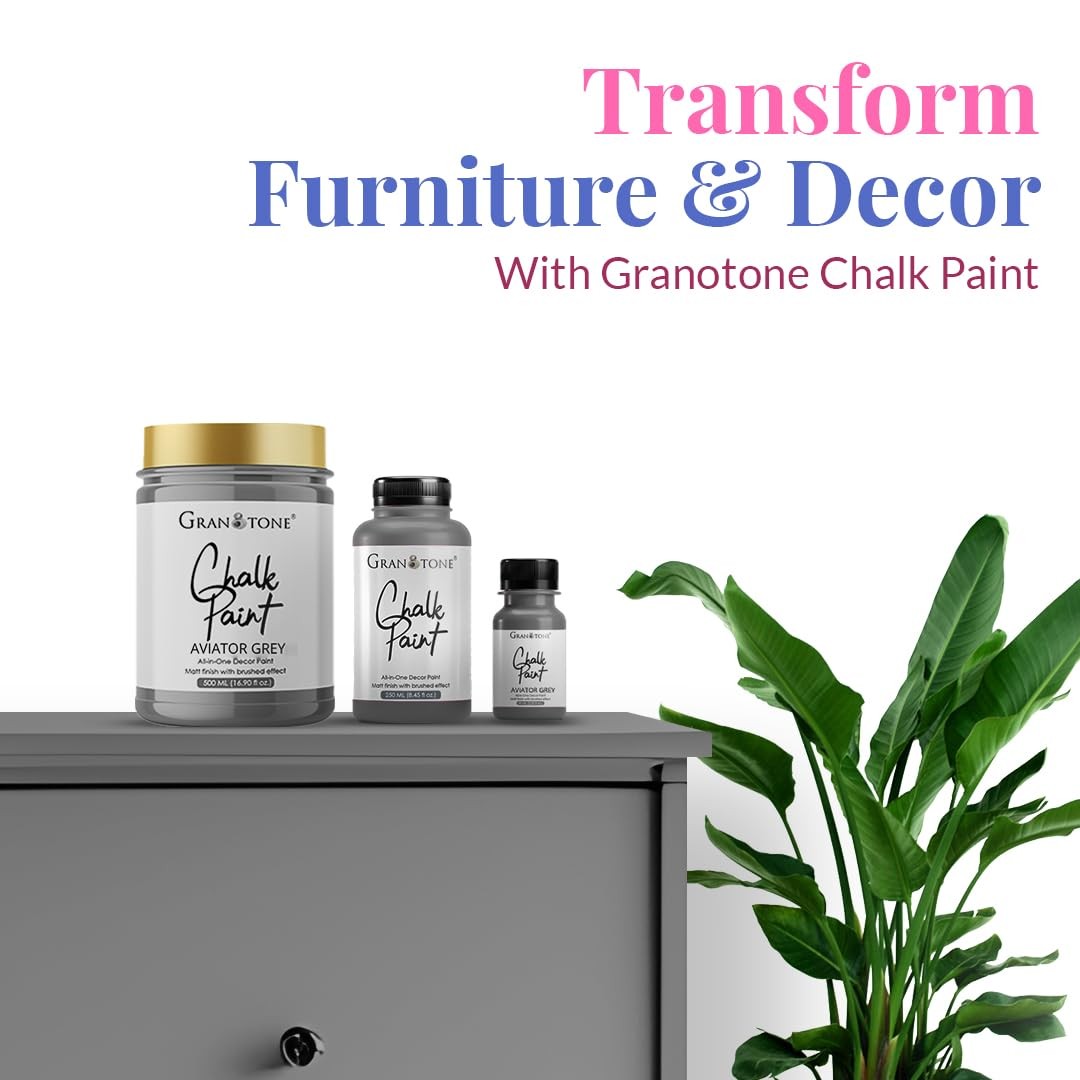 Granotone Chalk Paint Matt Finish Water Based Acrylic Paint 8.5 Fl Oz 250 Ml