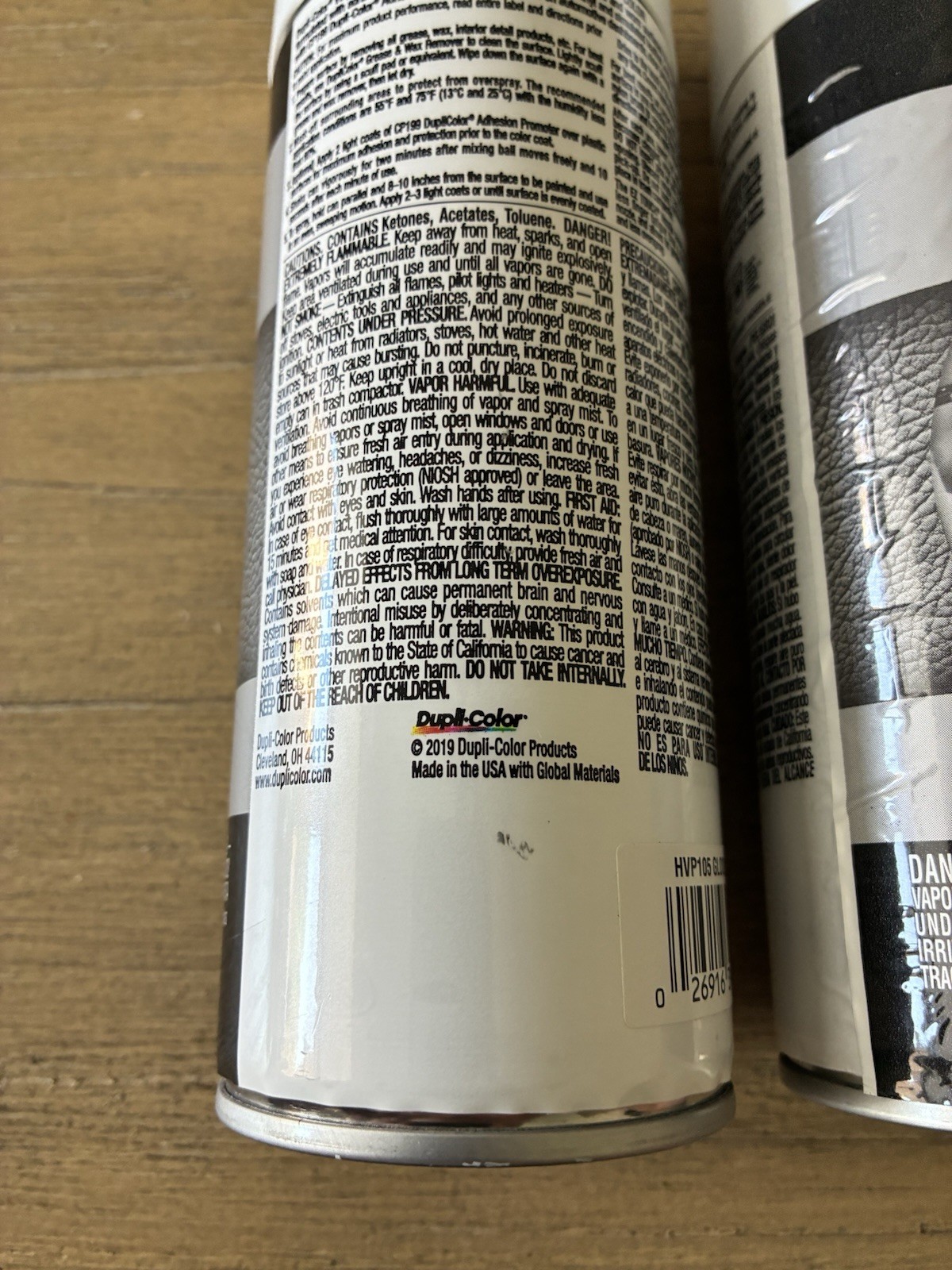 2 Dupli-Color HVP105 Vinyl and Fabric Coating Spray Paint Gloss White 11 Oz NEW
