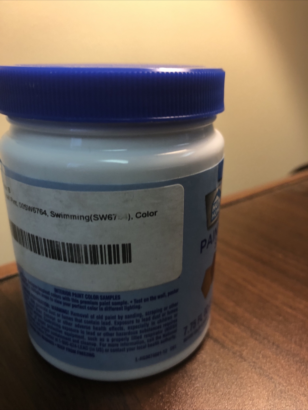 Sherwin Williams HGTV Paint Color Sample Satin – Swimming 6764 Blue 7.75 FL Oz