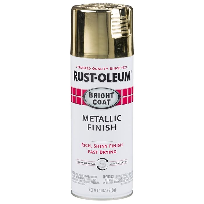 Rust Oleum Stops Rust Metallic Spray Paint 11Oz Pack Of 6 Gold Interior Finish