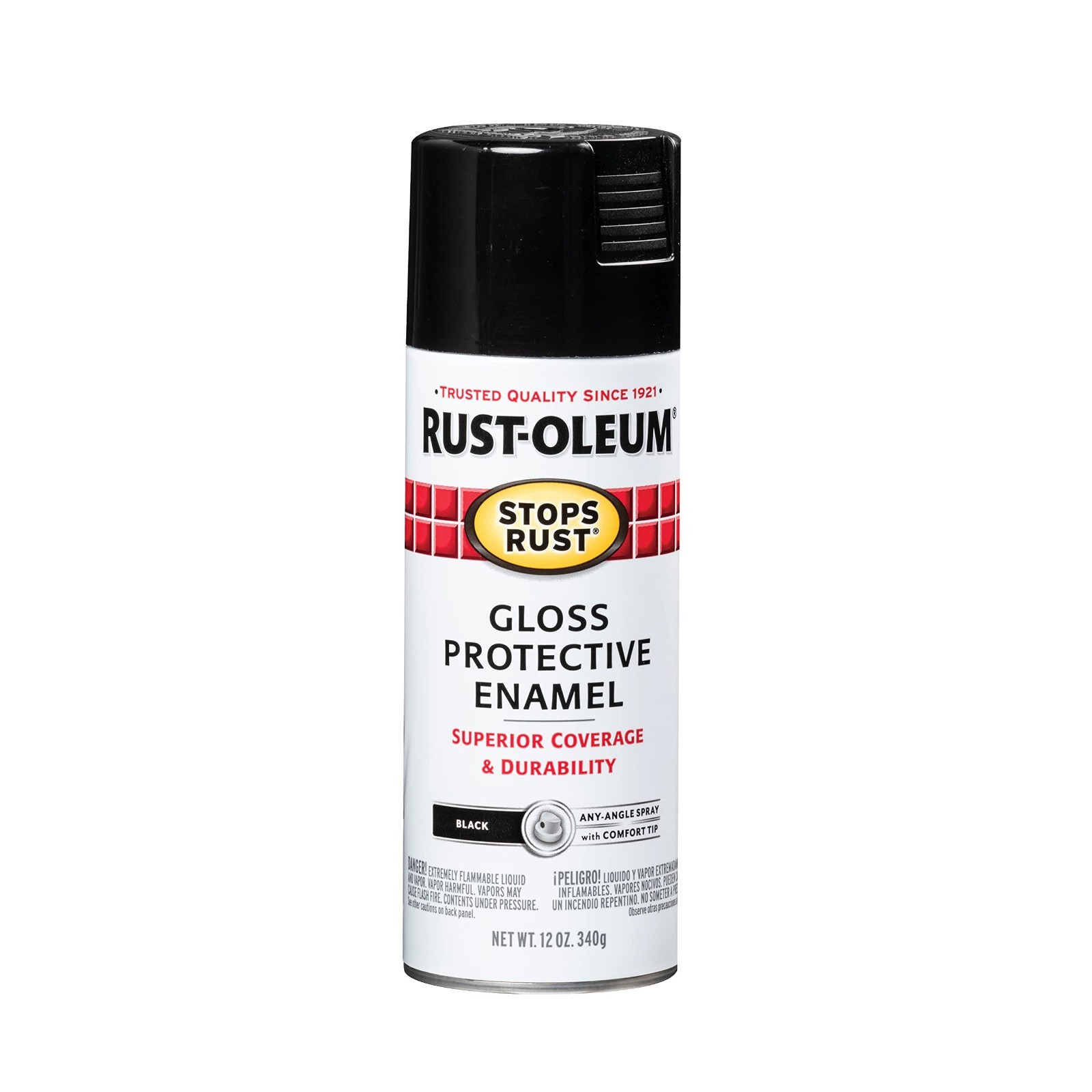 Rust-Oleum 7779830 Stops Rust Spray Paint, 12 Ounce (Pack of 1), Gloss Black