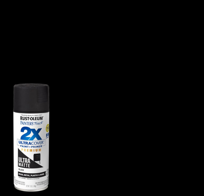 6 PacK Painter’s Touch 2X Ultra Cover Spray Paint 12oz Ultra Matte Black