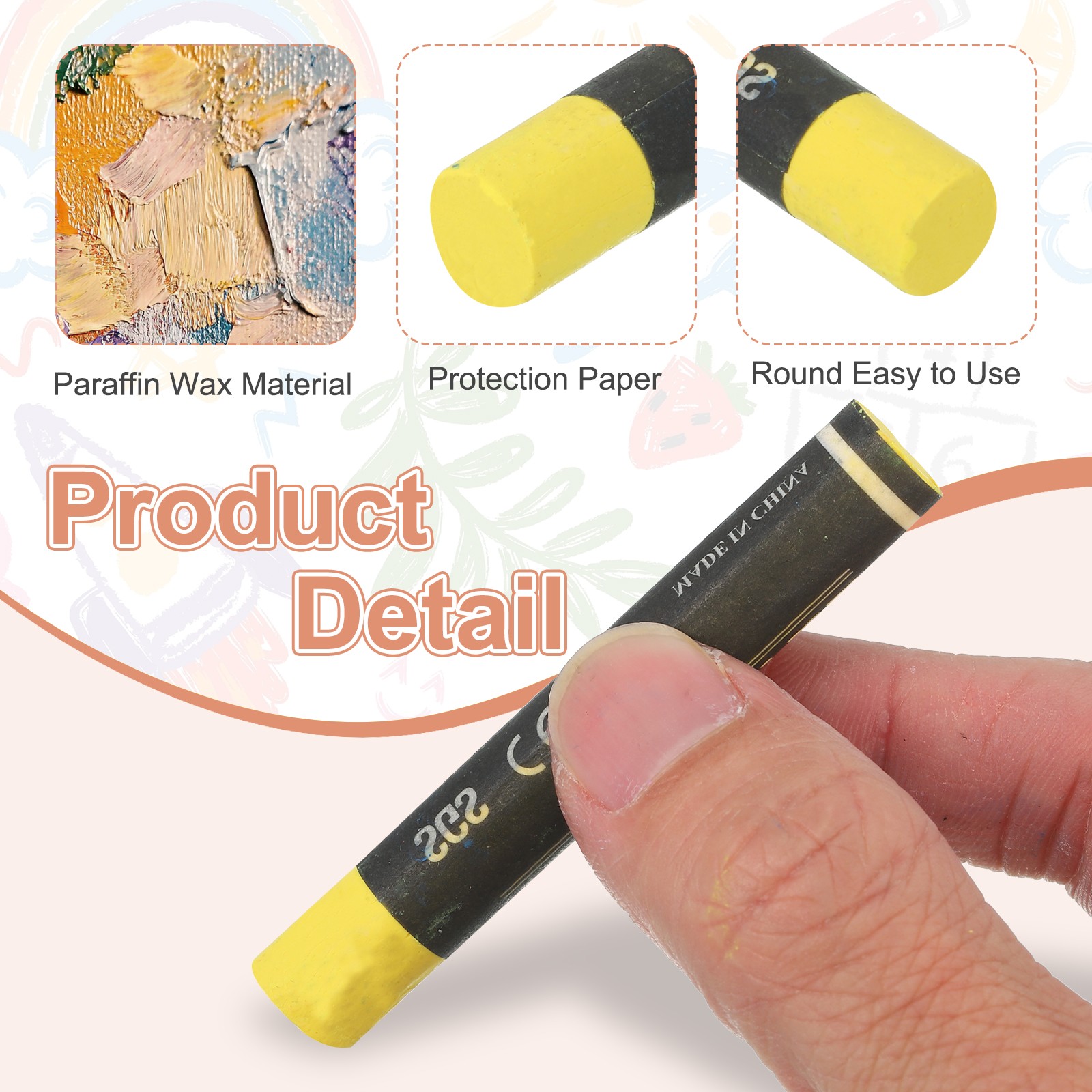 12Pcs Lumber Marking Crayons, 2.8″x0.4″ Tire Marker Drawing Crayons(Blue/Yellow)