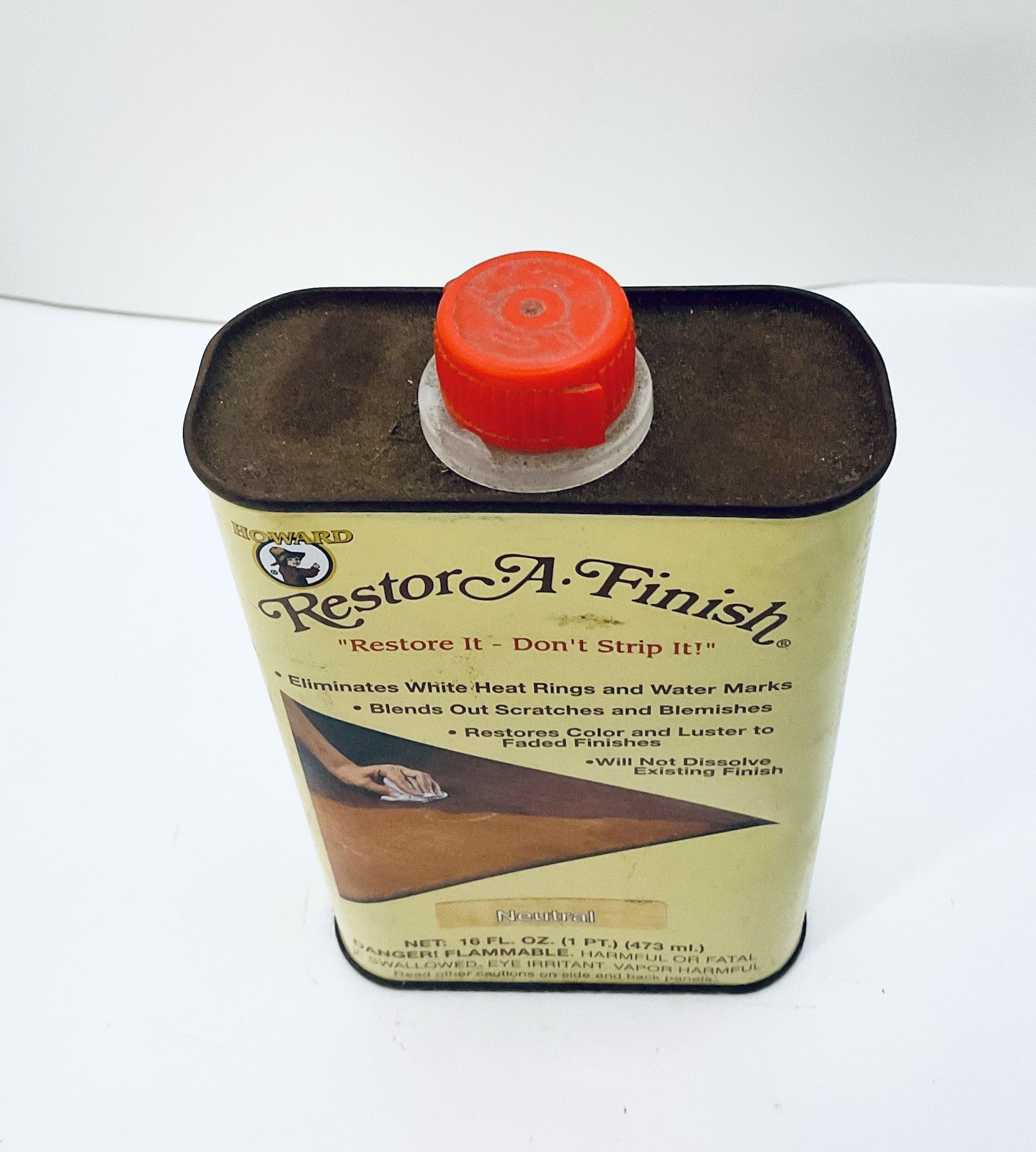 HOWARD RESTOR-A-FINISH NEUTRAL 16 FL OZ VINTAGE TIN CAN