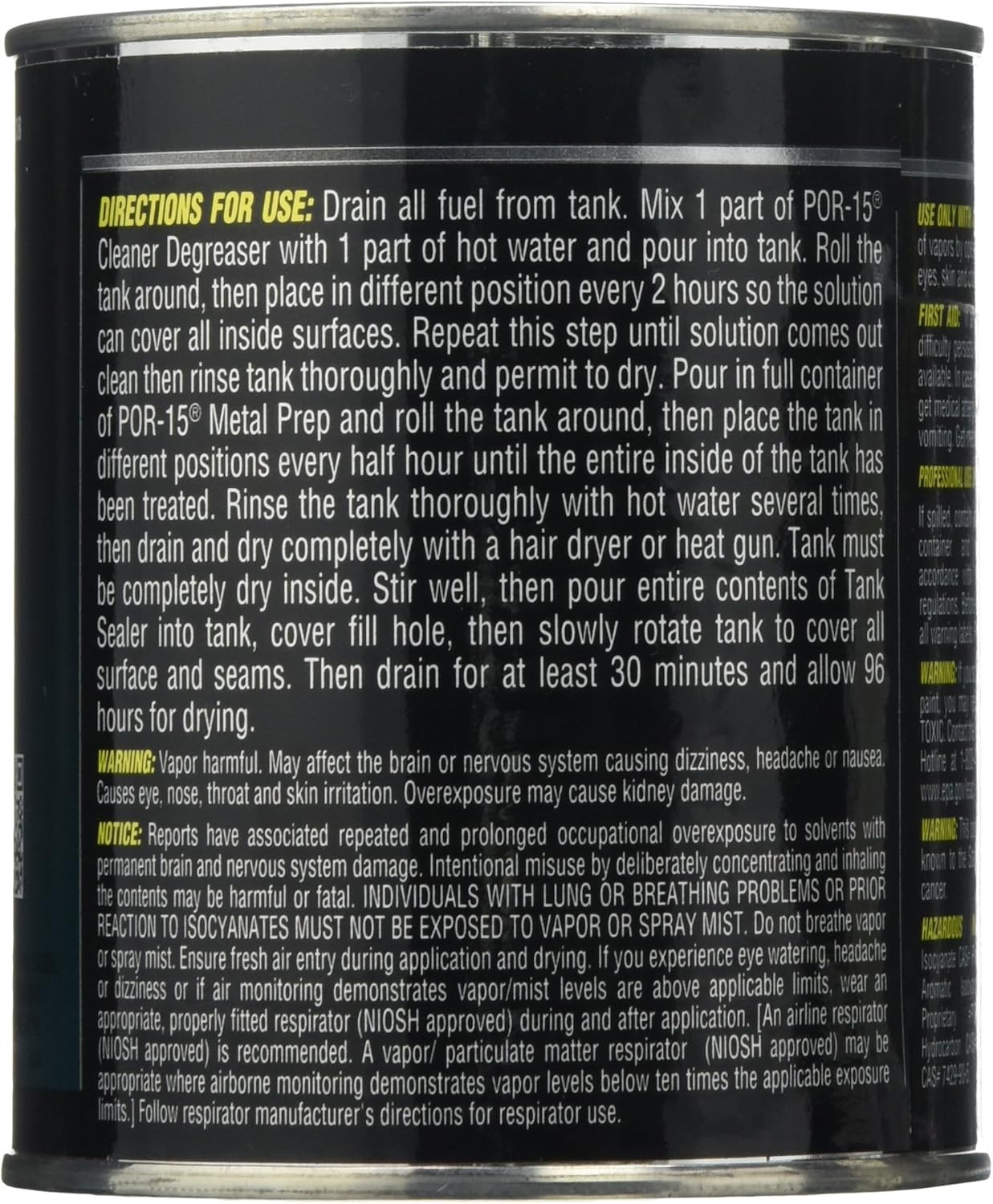 POR-15 Fuel Tank Sealer 16oz Stops Rust Corrosion Leaks Seals Pinholes NonPorous