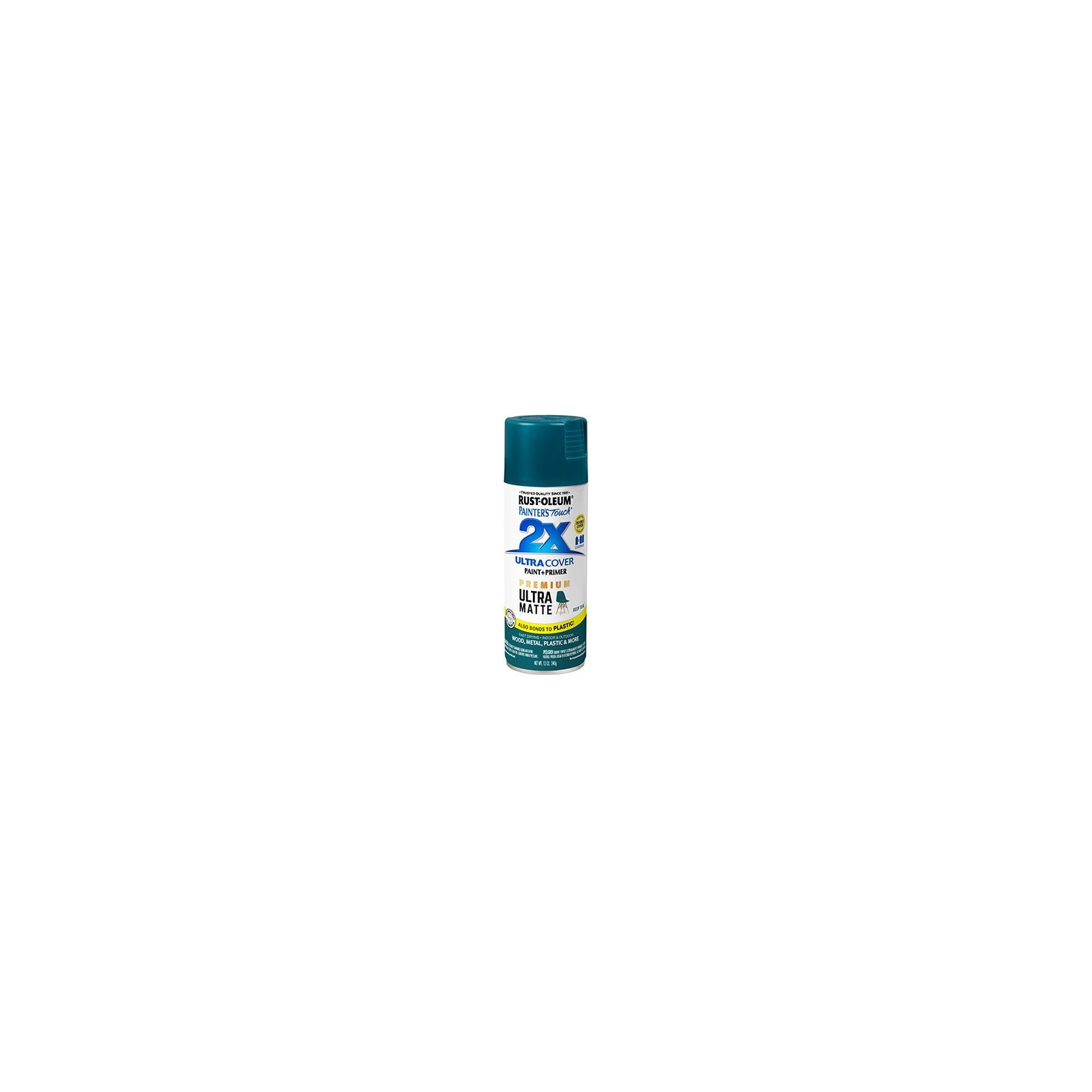 Rust-Oleum 331185 Painter’s Touch 2X Premium Ultra Matte Spray Paint, Deep Teal,
