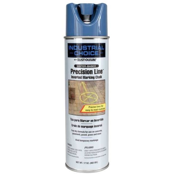 Rust-Oleum 205236 Inverted Marking Chalk , 17 Oz, Aerosol, Blue, Water-Based