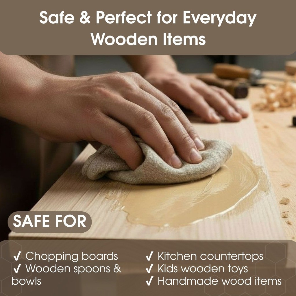 Natural Beeswax Wood Wax Conditioner for Tool Handles Carving Tool Cutting Board