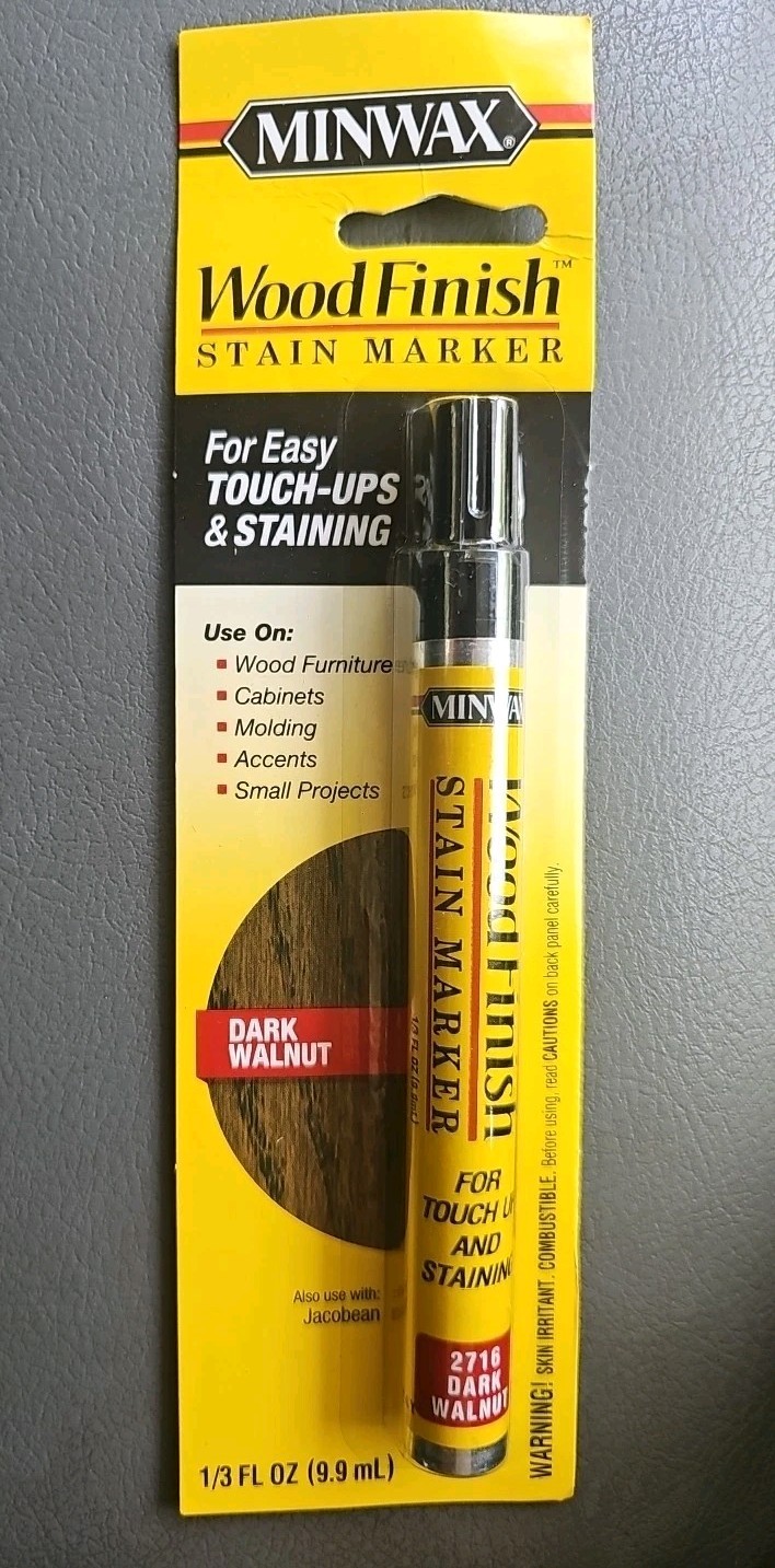 Minwax Wood Finish Stain Marker ☆DARK WALNUT☆ Touch Ups & Staining (1/3 fl. oz)