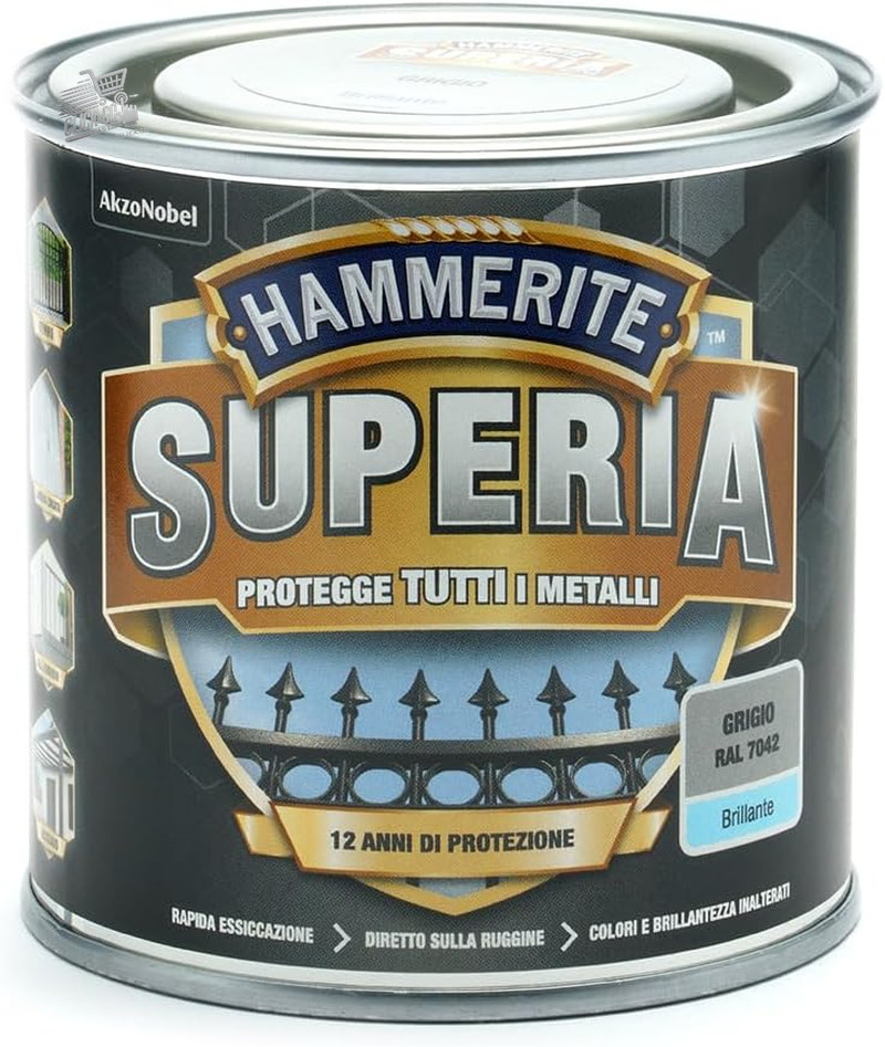 Anti-rust enamel polished grey metal glossy internal exterior 250ml CHXSuperia
