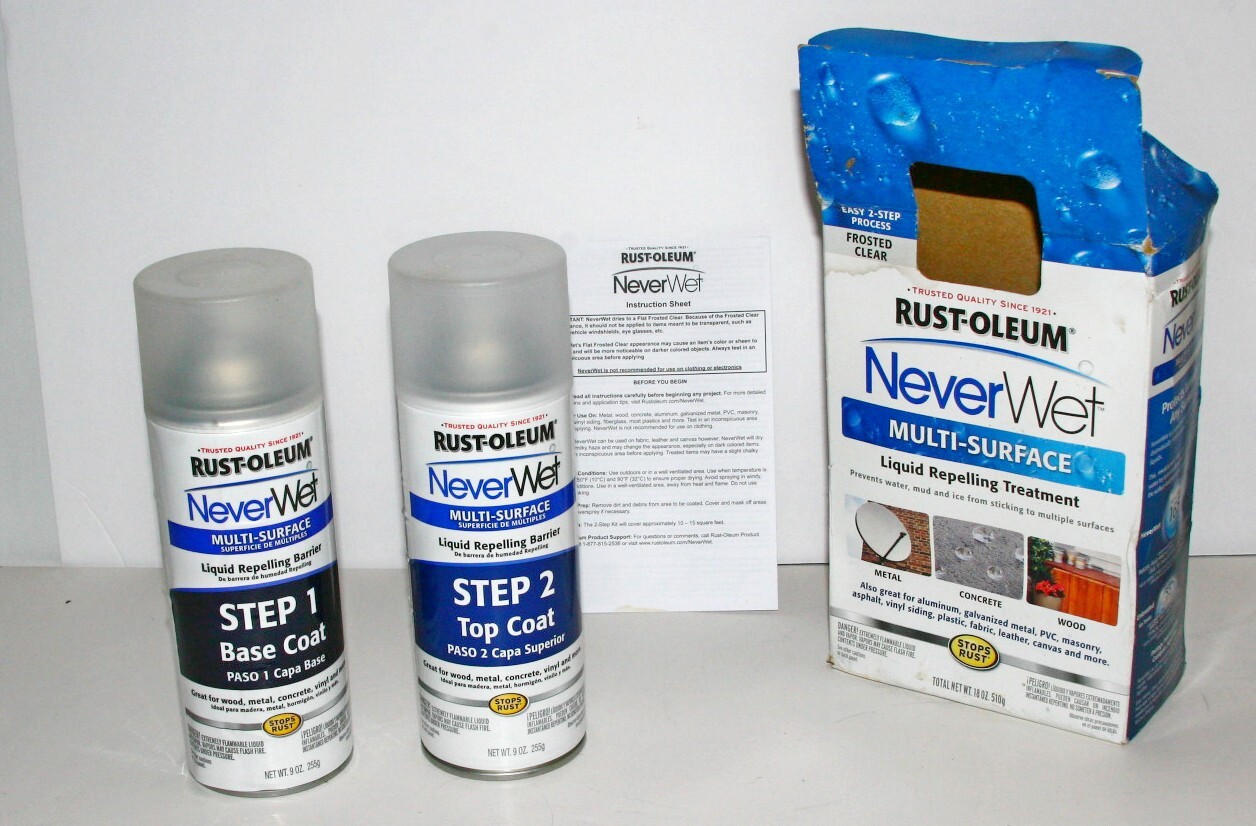 Never Wet Rust-Oleum Multi-Surface Liquid Repelling Treatment Kit Frosted Clear