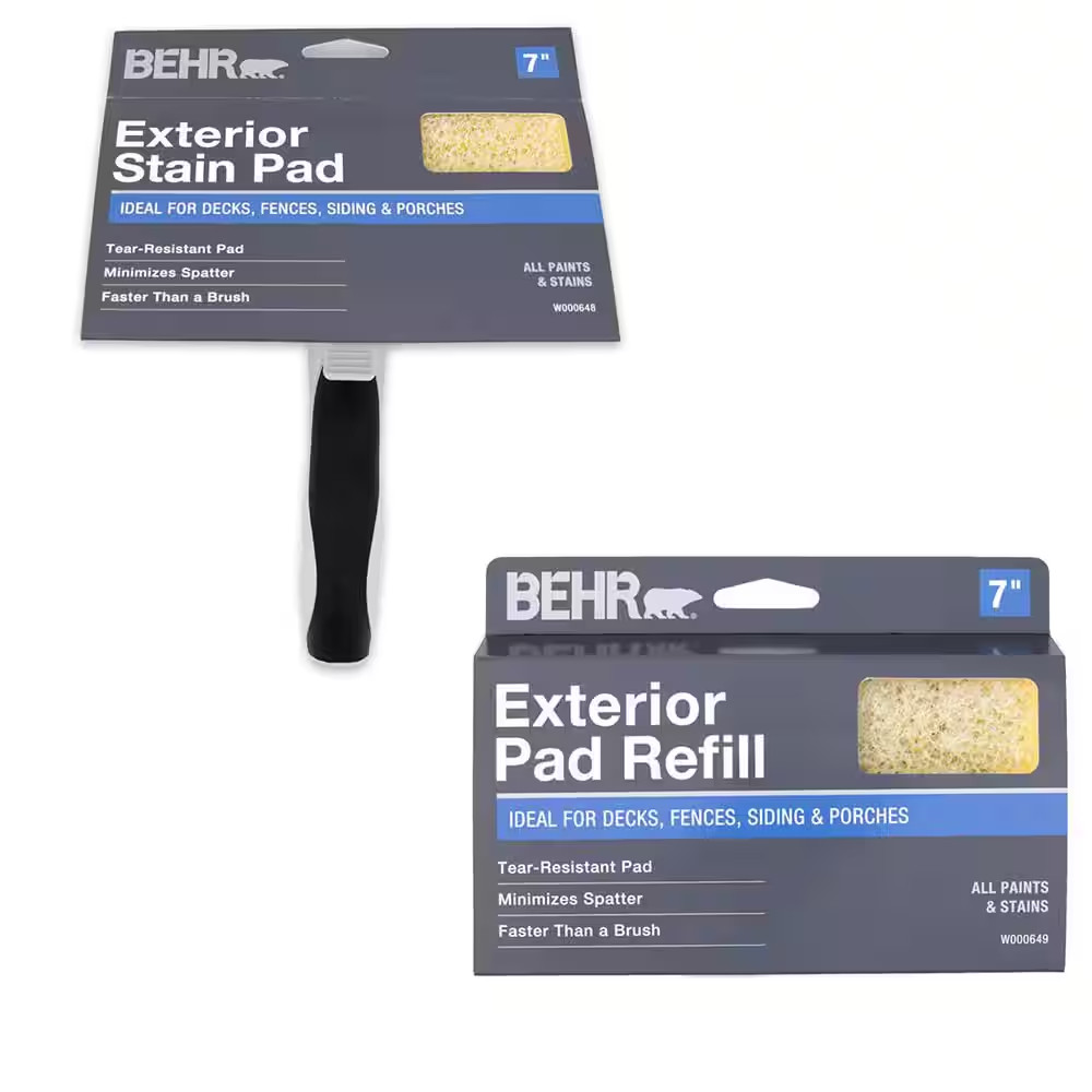 7 In. Exterior Stain Pad Applicator and Pad Refill