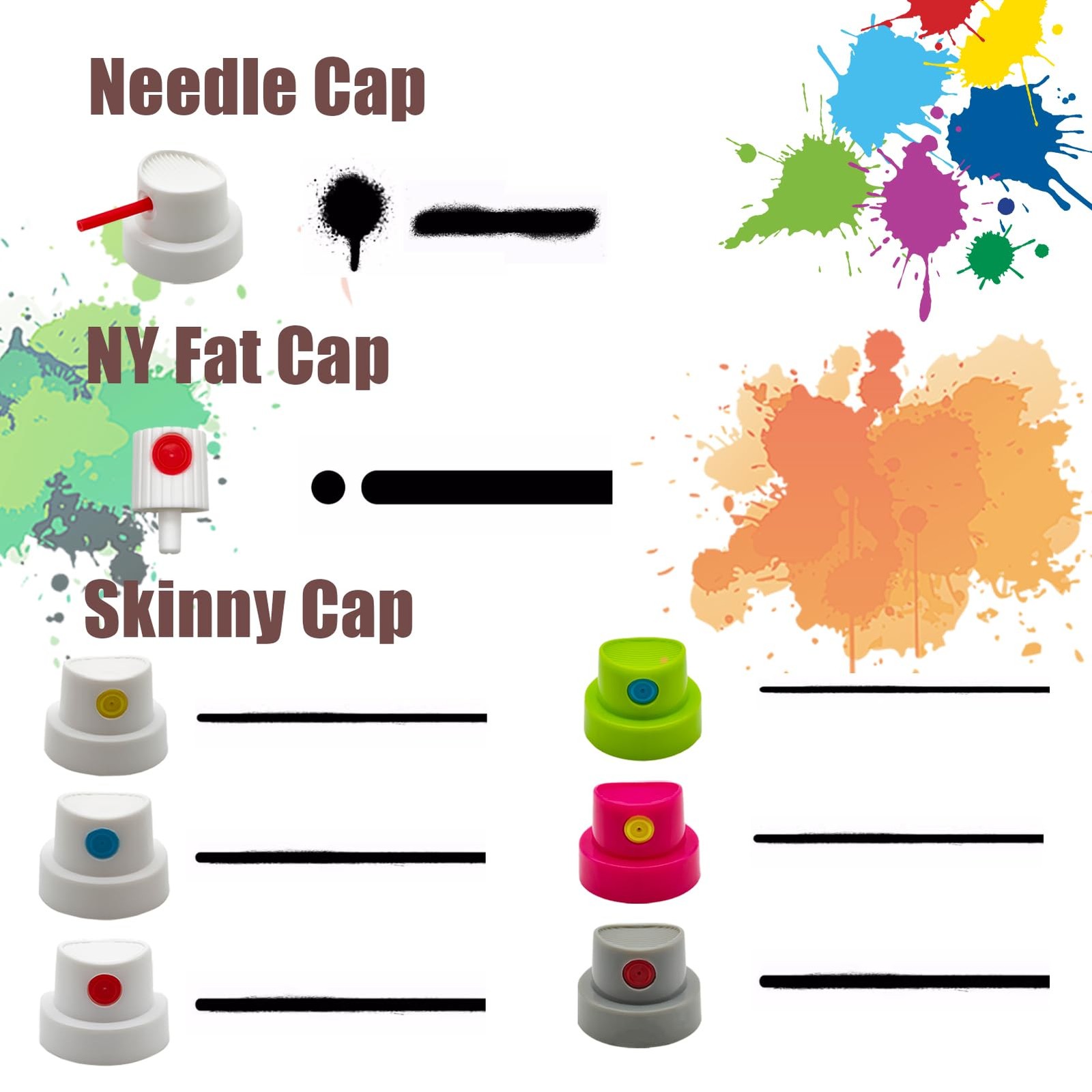10 Pack Spray Can Nozzle for Female Cans – 1 Count (Pack of 10), colorful