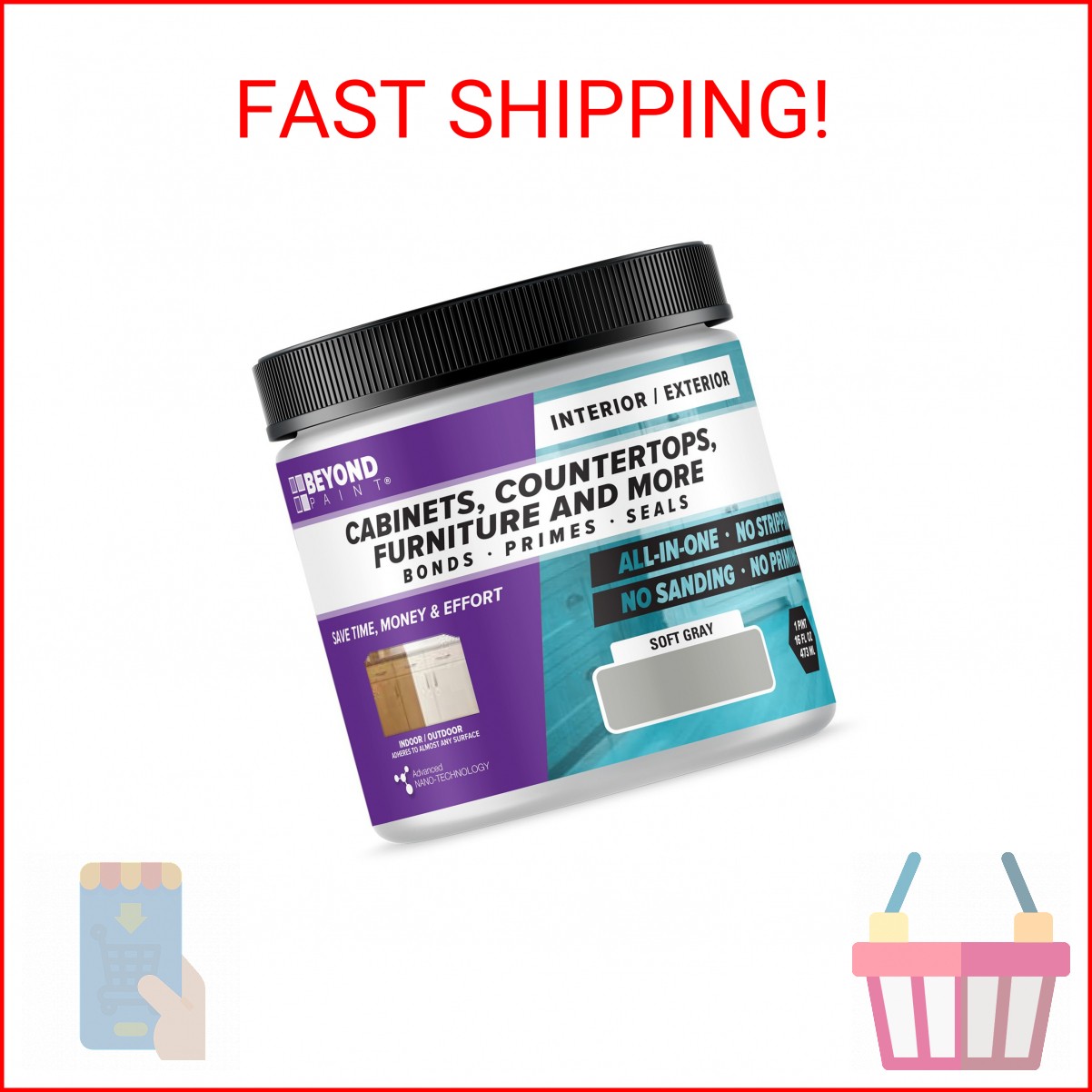 Beyond Paint All-in-One Refinishing Paint, No Sanding, Matte Finish for Cabinets