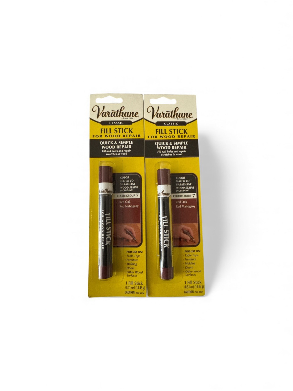 Varathane Fill Stick for Wood Repair, 0.51 oz pck2 Group 7 Red Oak Red Mahogany