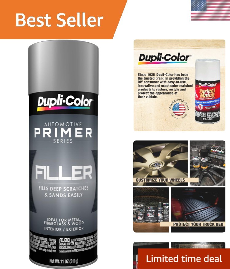 11 oz Rust Resistant Gray Primer – High-Build Aerosol for Car Restoration