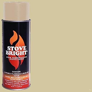 Stove Bright High Temperature Black Paint 12 Ounce Satin Finish 1200F 1 Pack